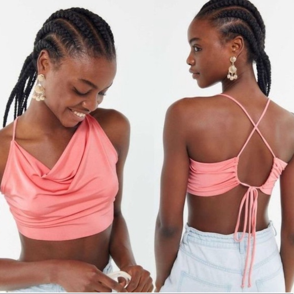 urban outfitters cowl neck backless top